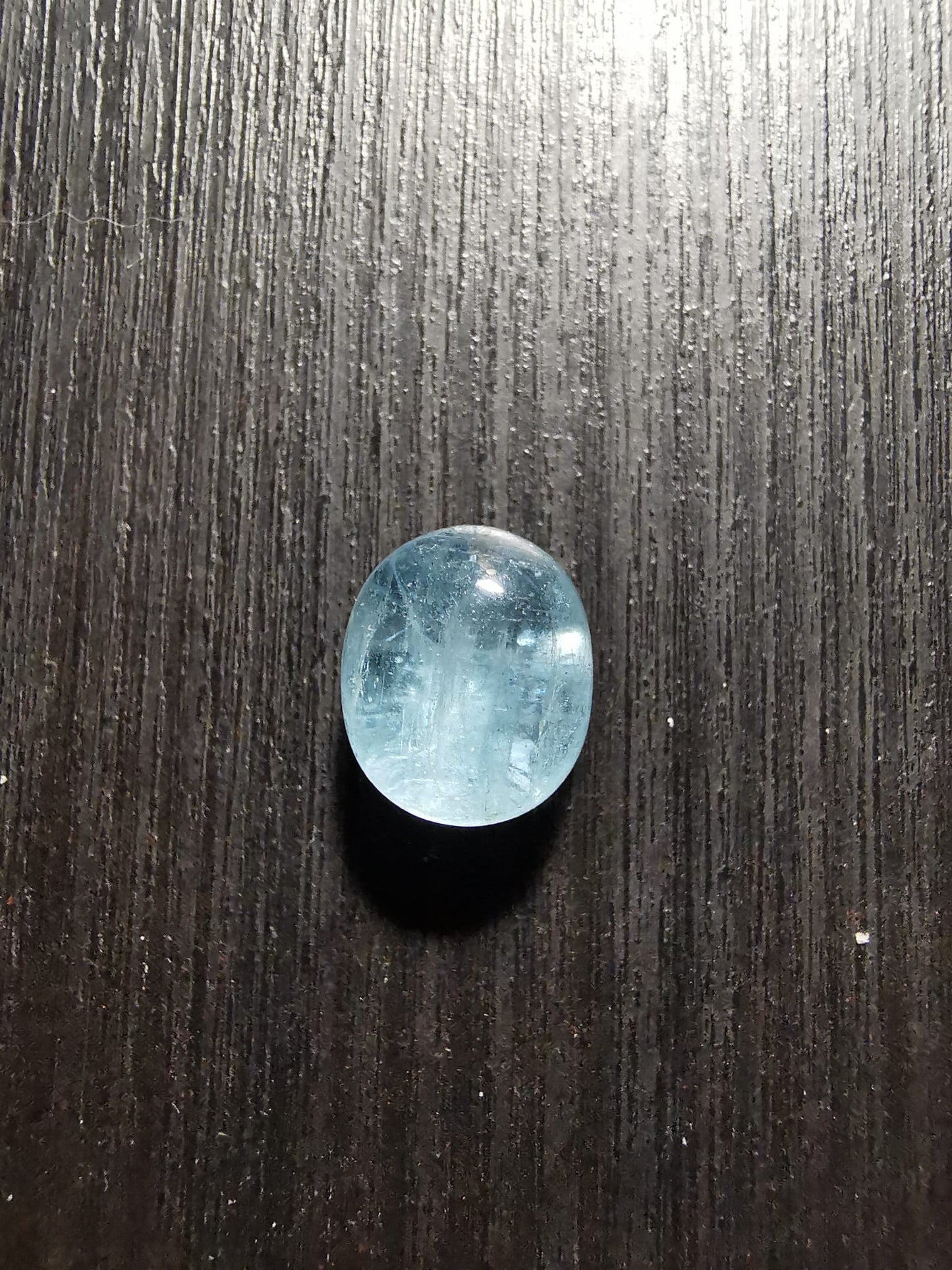 Acquamarina taglio ovale cabochon 5,91 ct