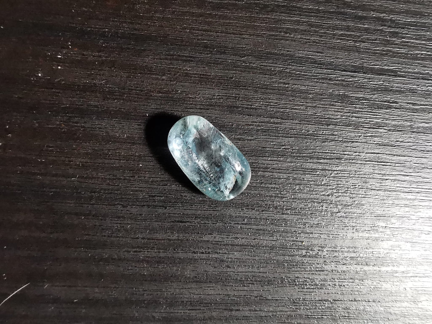 Acquamarina taglio ovale cabochon doppio 6.08 ct