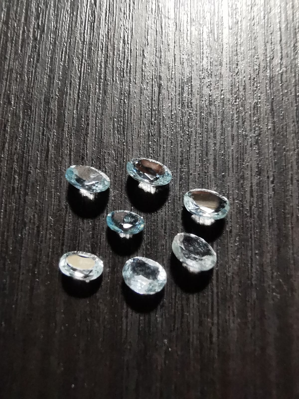 Lotto di sette Acquamarine taglio ovale 1,74 ct