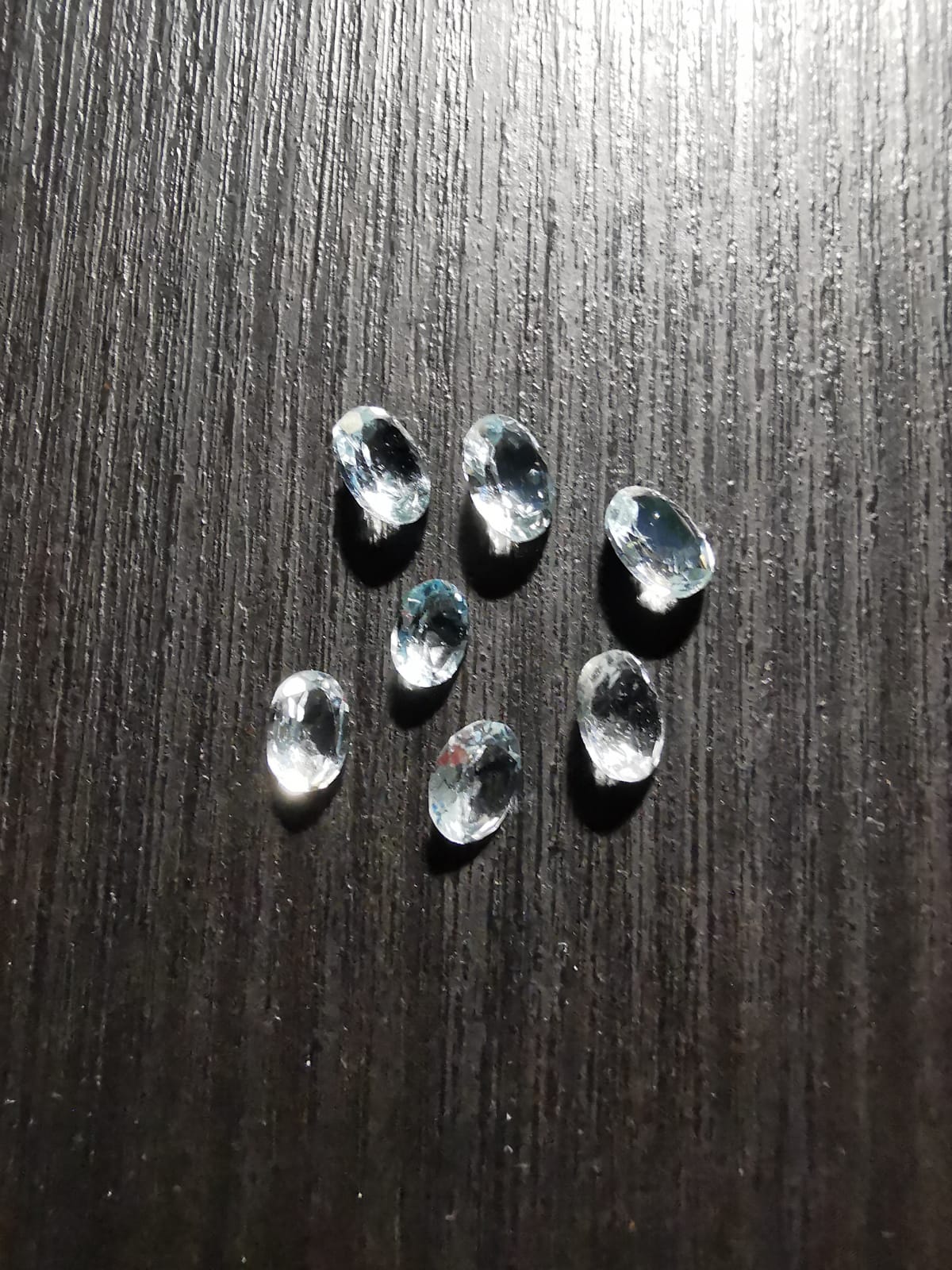 Lotto di sette Acquamarine taglio ovale 1,74 ct