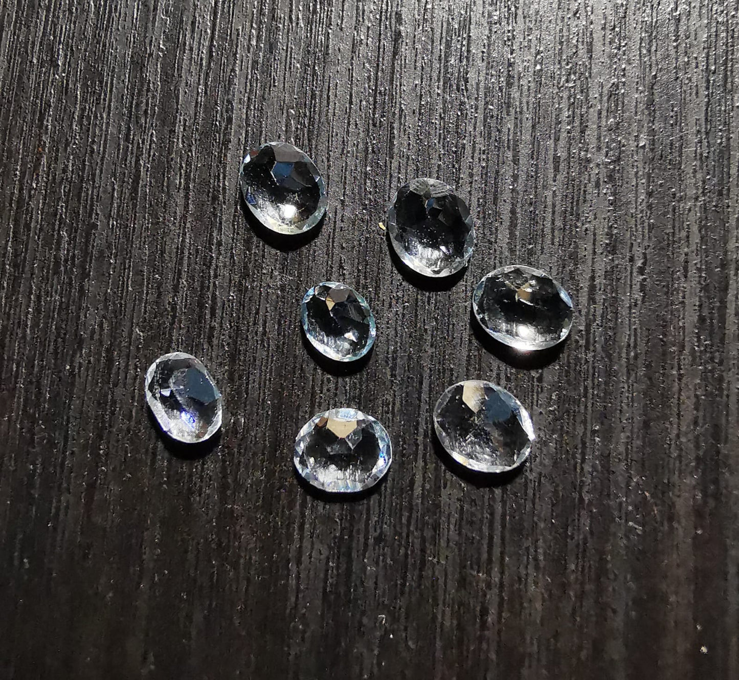 Lotto di sette Acquamarine taglio ovale 1,74 ct