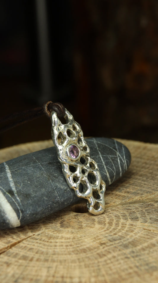 Biocharm in argento 925 con ametista