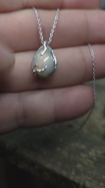 "Roots" Pendant with Ethiopian Opal