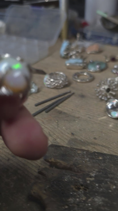 Anello "Rami e Radici" con Opale Etiope Cabochon