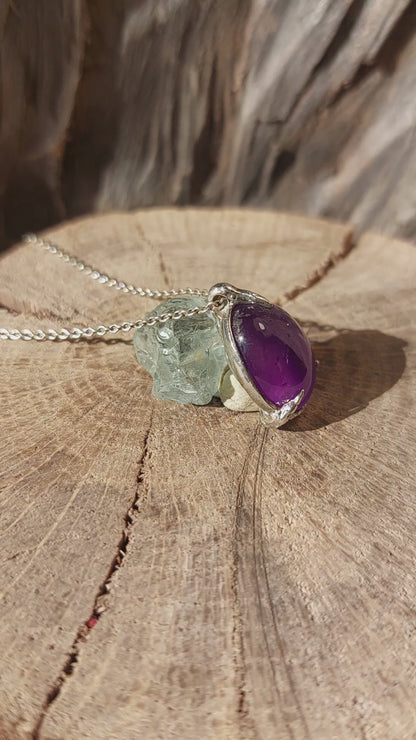 Ciondolo "Roots" custom in Argento con Ametista