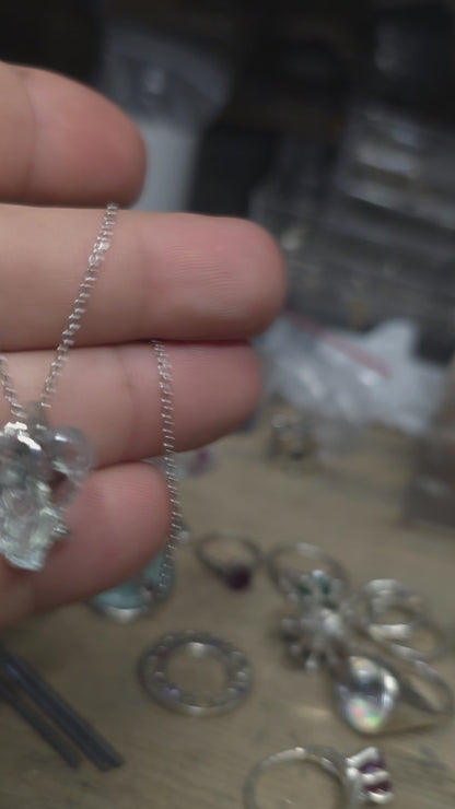 "Branches and Roots" pendant with Tumbled Aquamarine