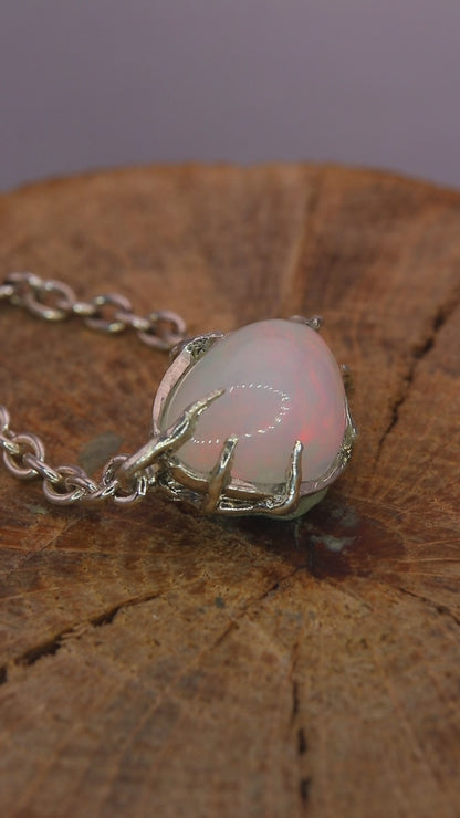 Collana "Radici" con opale etiope Triangolare