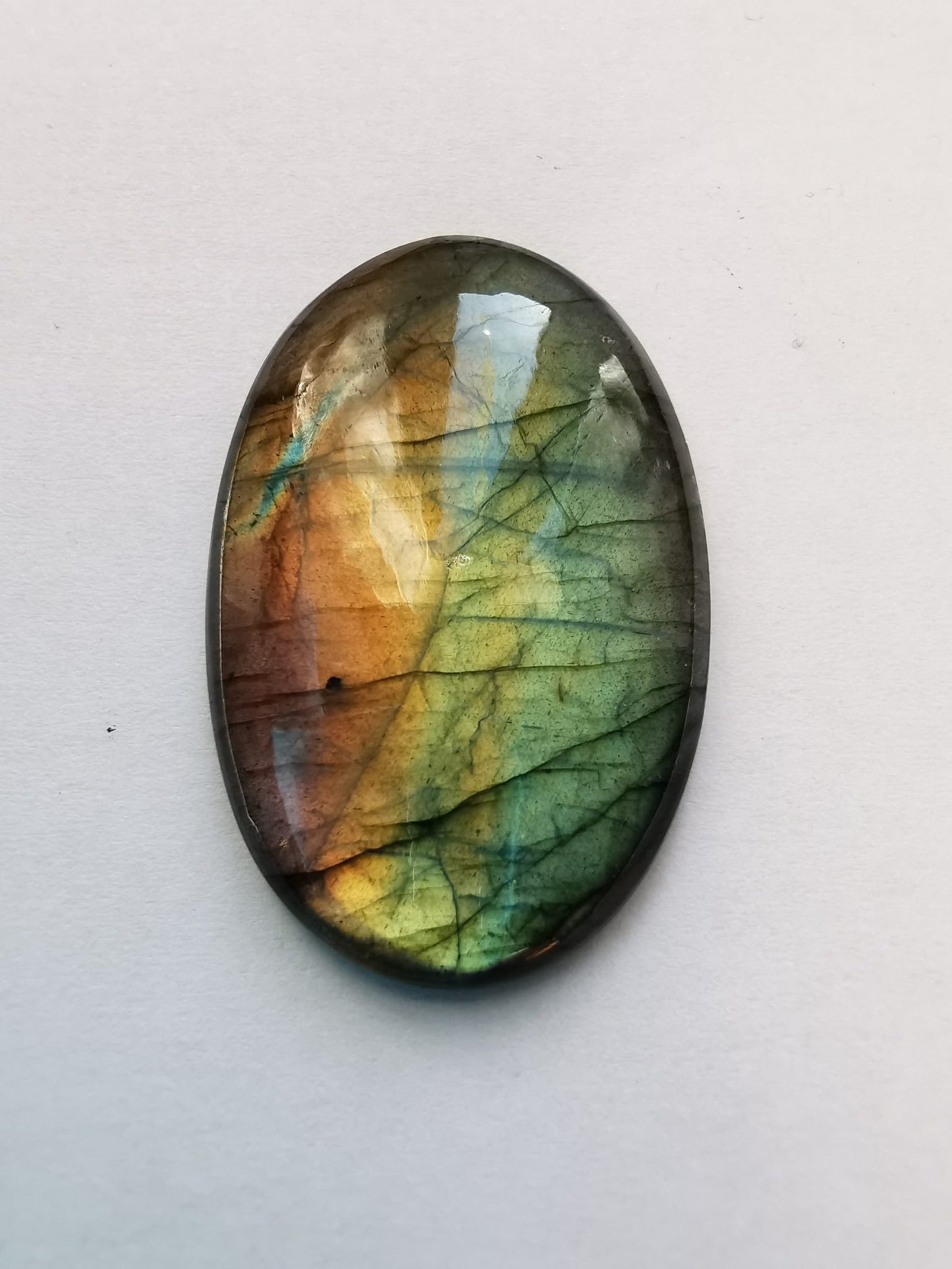 Labradorite taglio ovale cabochon 38,65 ct