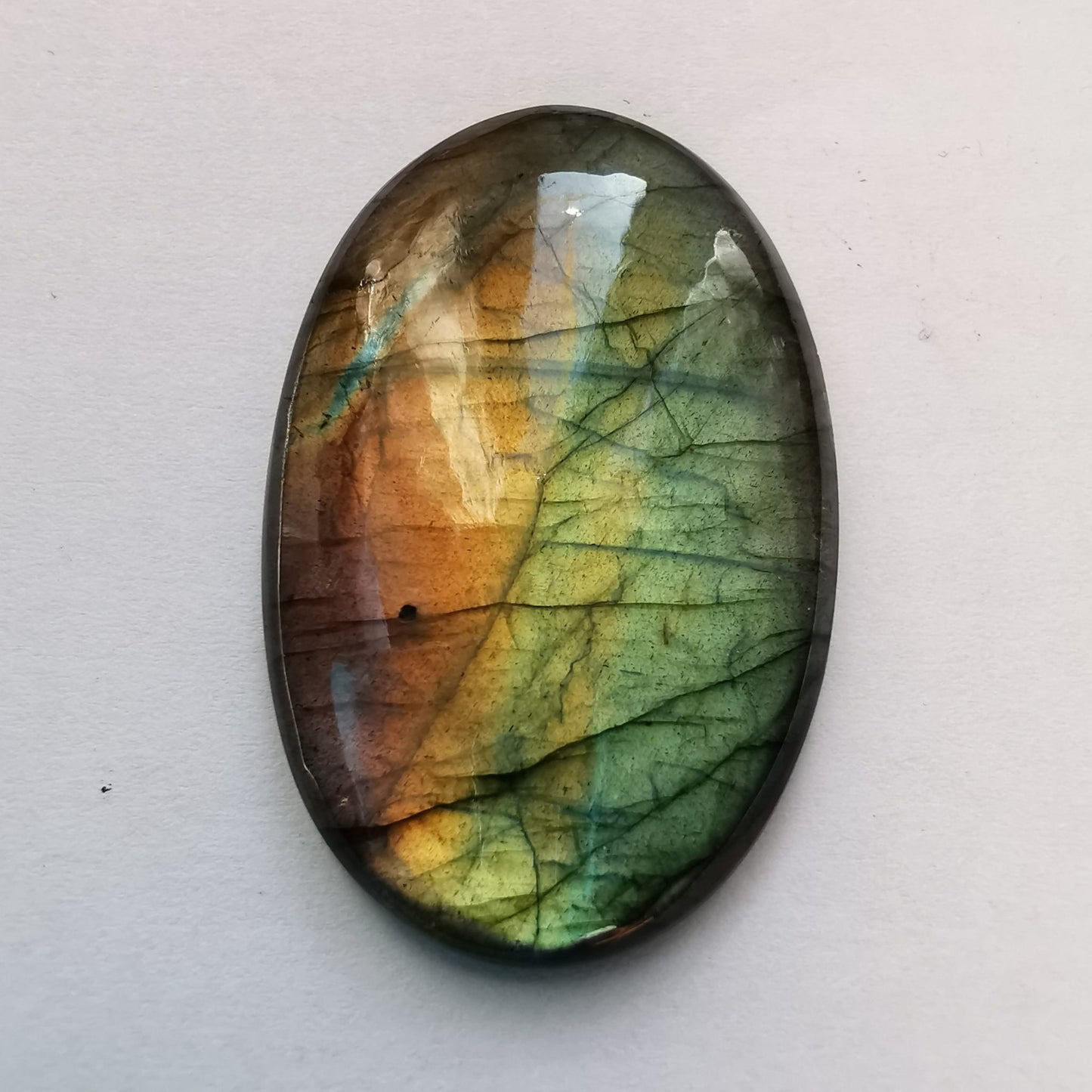 Labradorite taglio ovale cabochon 38,65 ct