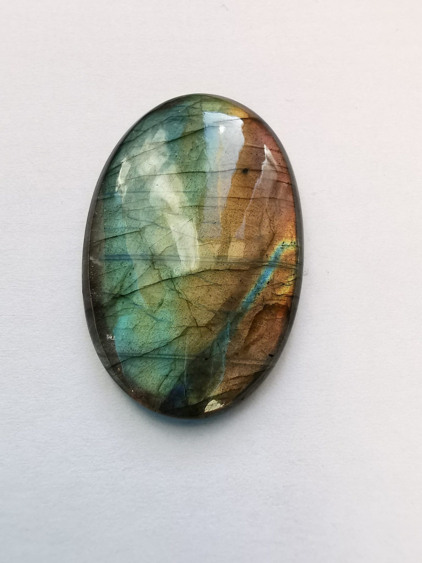 Labradorite taglio ovale cabochon 38,65 ct