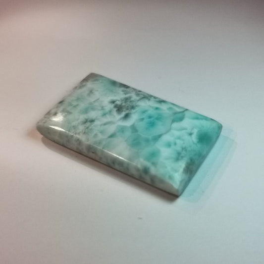 Larimar taglio rettangolare cabochon 77,79 ct