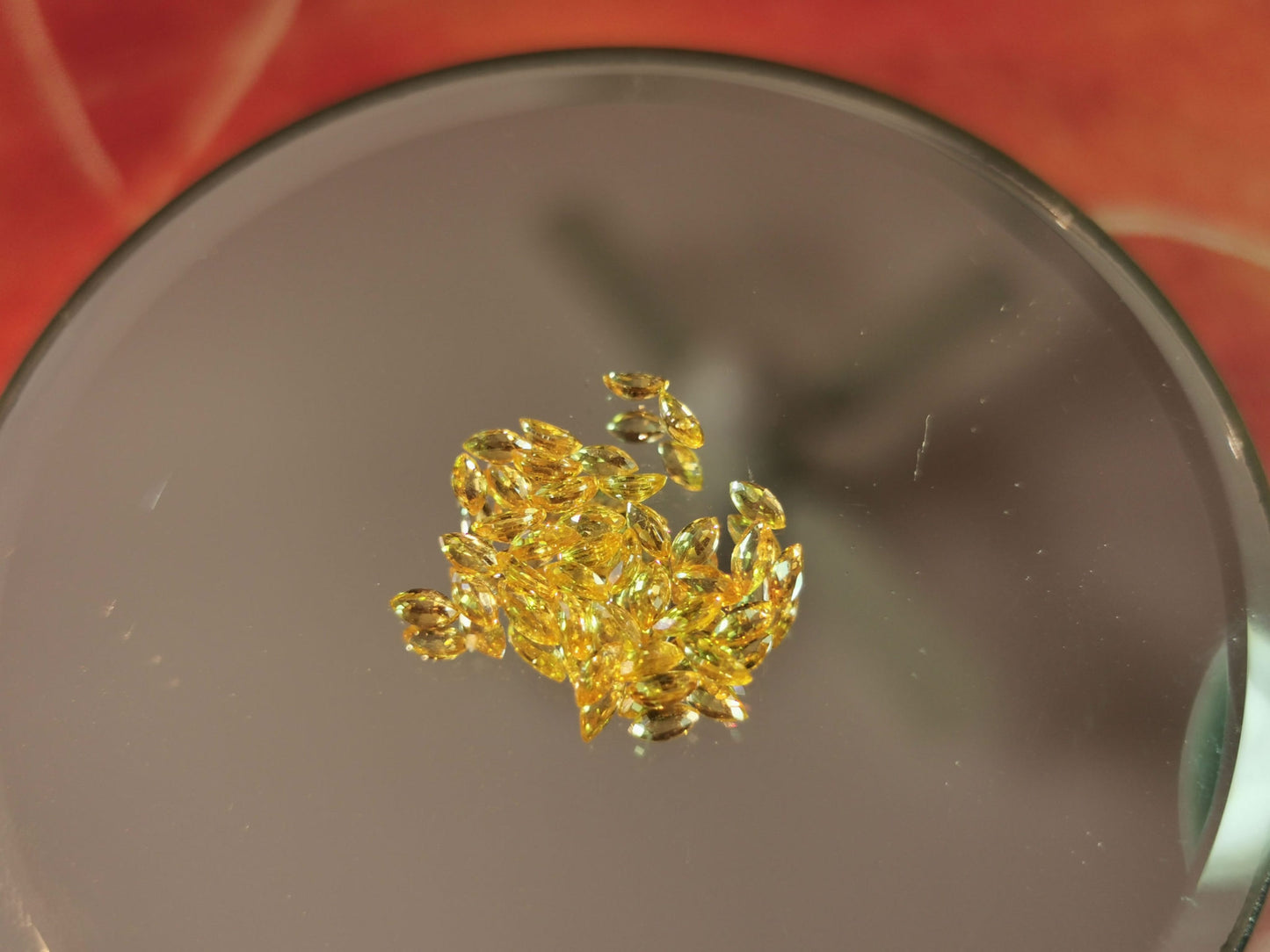 Lotto di 36 Zaffiri giallo taglio marquise 4,12 ct totali