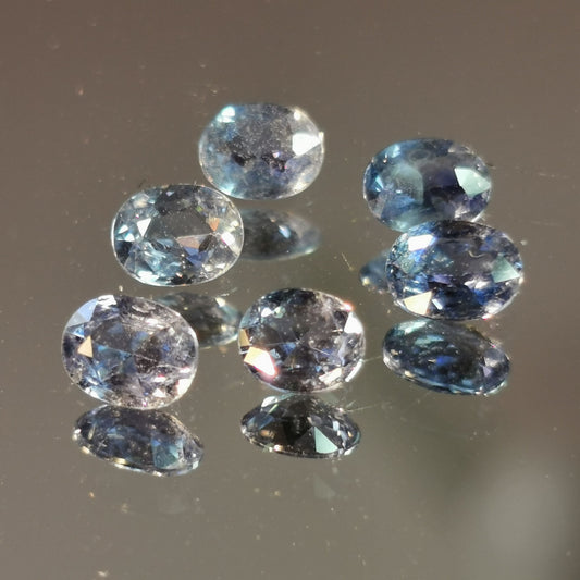 Lotto di 6 Zaffiri taglio ovale 2,35 ct totali