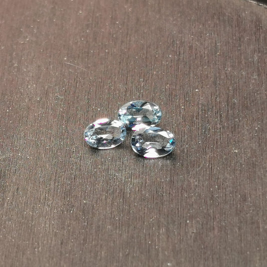 Tris di Acquamarine taglio ovale 1,15 ct totali