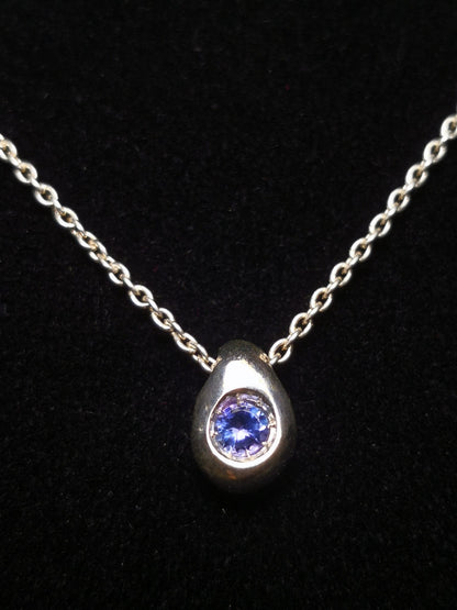Ciottolo in Argento con Tanzanite Tonda