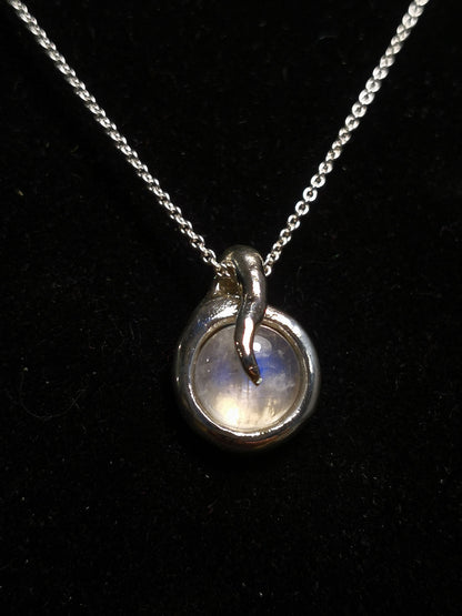 Ciondolo "MoonChild" in argento con Labradorite Bianca (Rainbow Moonstone)